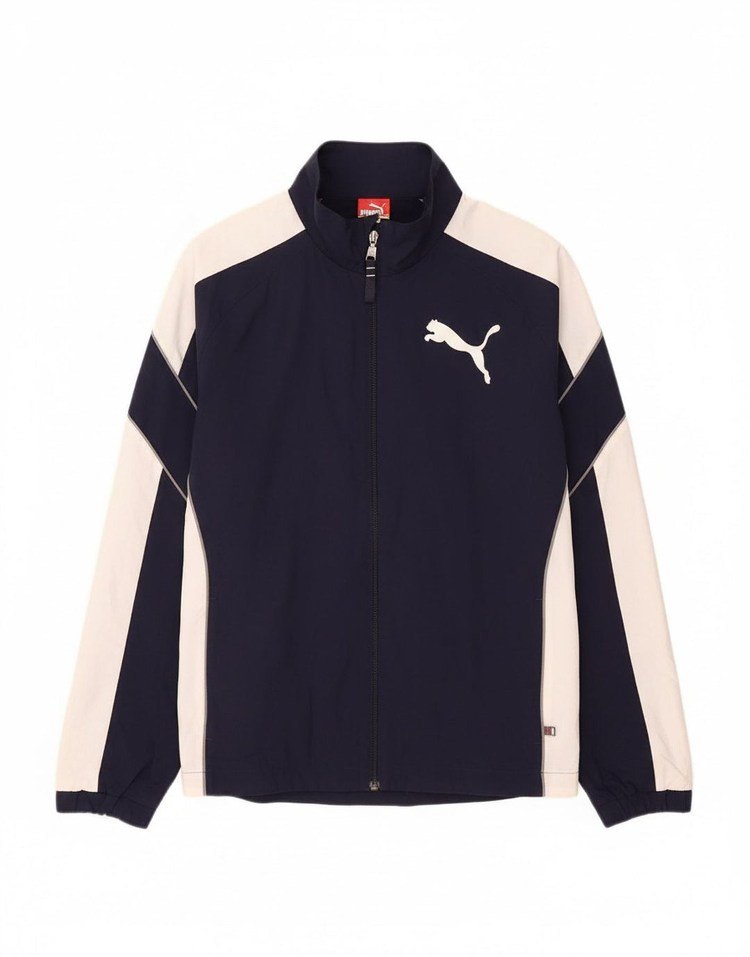 PUMA Mens Graphic Tracksuit Top Jacket Large Navy Blue Colourblock