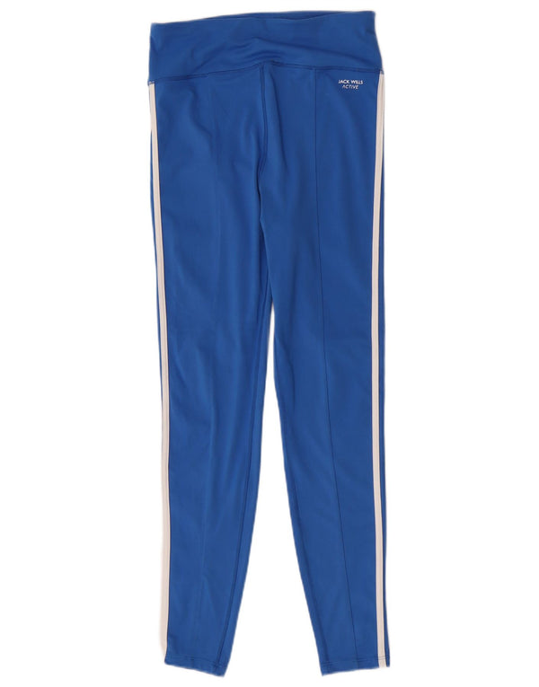 Leggings attivi a vita alta da donna Jack Wills UK 12 Sport blu medio