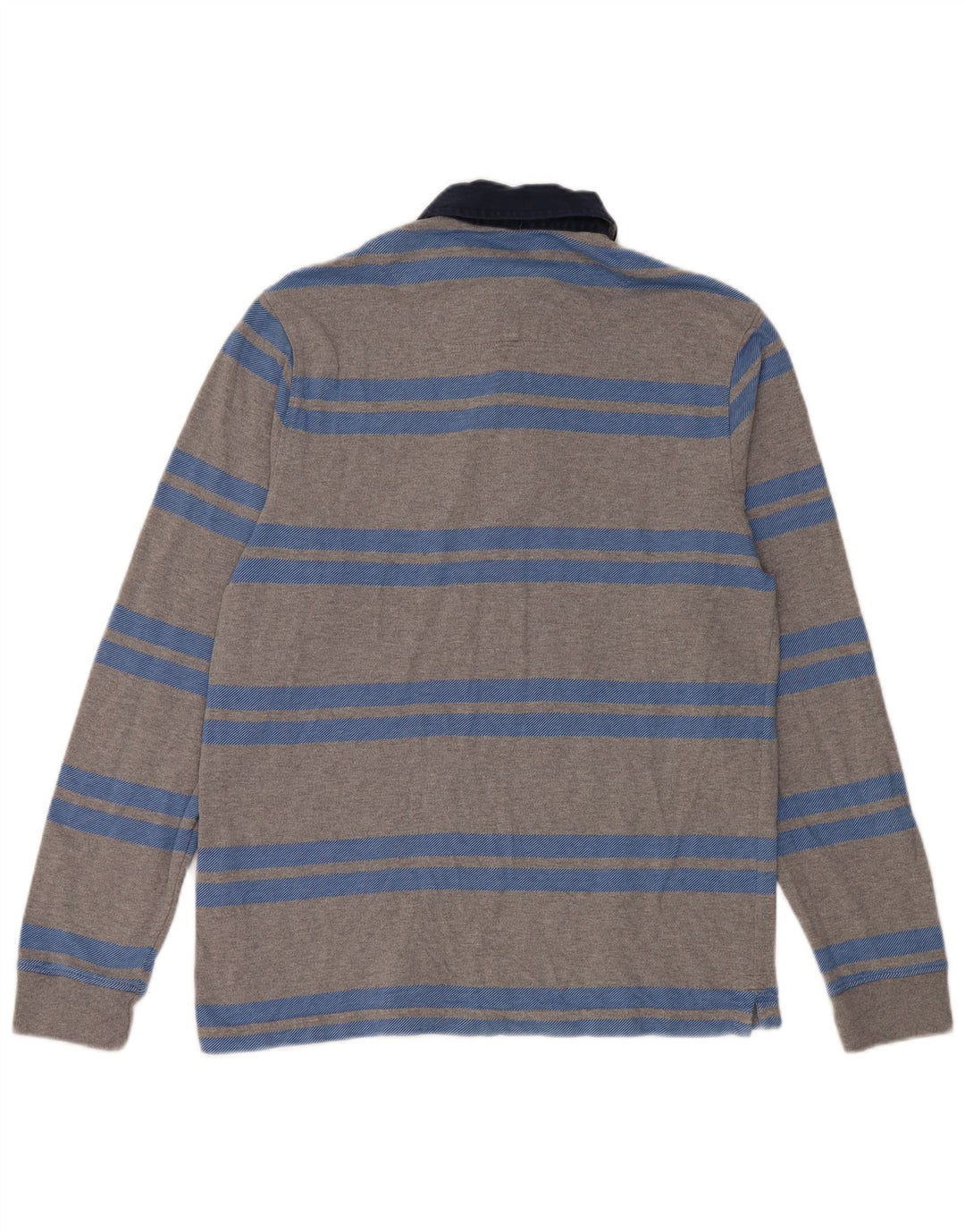 Polo da rugby a maniche lunghe da uomo Marks & Spencer piccola a righe grigie