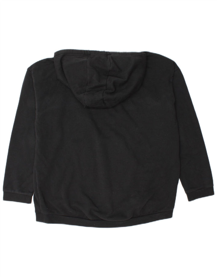 Maglione con cappuccio oversize grafico da donna Adidas UK 12/14 Cotone nero medio