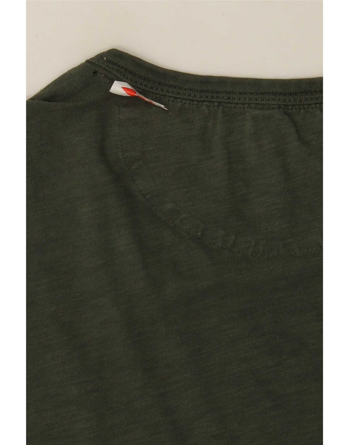T-shirt da uomo Sun68 Top grande in cotone kaki