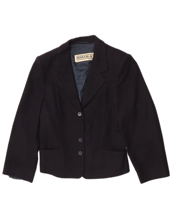 Giacca blazer a 3 bottoni da donna Penny Black UK 10 piccola in lana