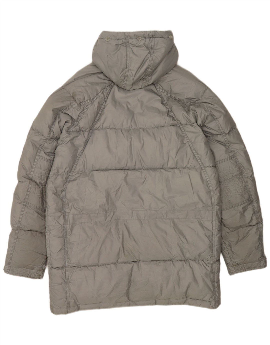 Cappotto imbottito Nike da uomo con vestibilità ampia con cappuccio UK 39/41 Poliestere grigio medio