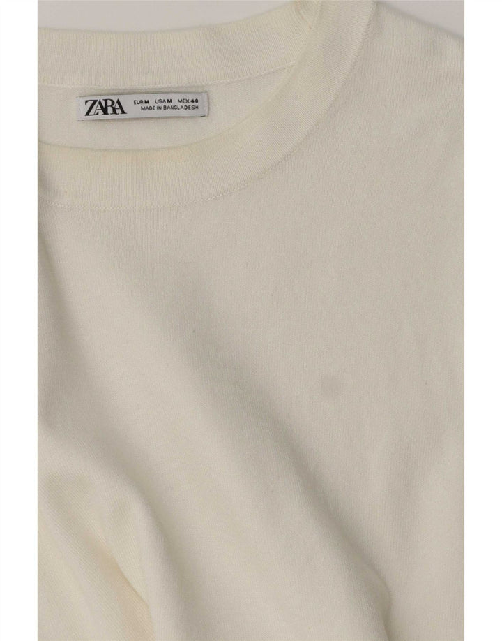 Maglione maglione girocollo da uomo Zara bianco medio