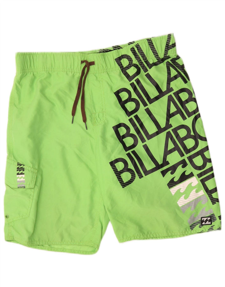 Pantaloncini da bagno grafici da uomo Billabong piccoli in poliestere verde
