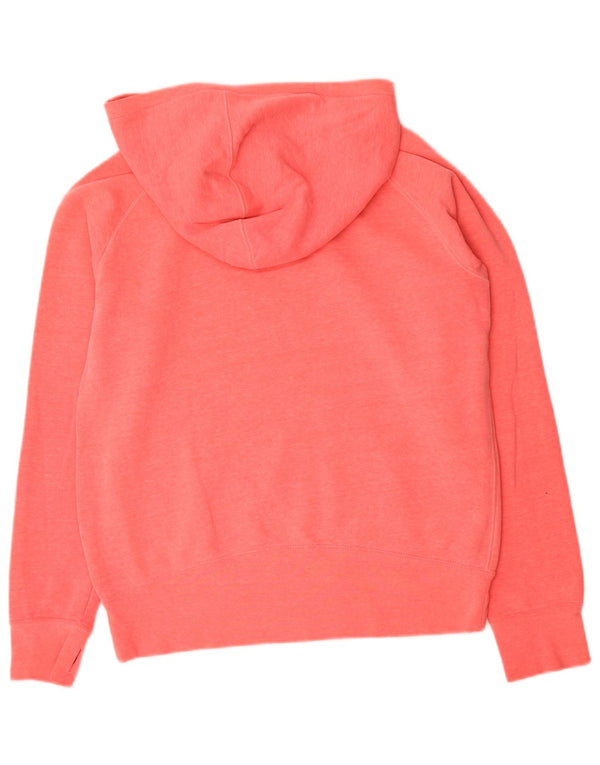 HURLEY Womens Graphic Hoodie Jumper UK 14 Medium Pink Cotton