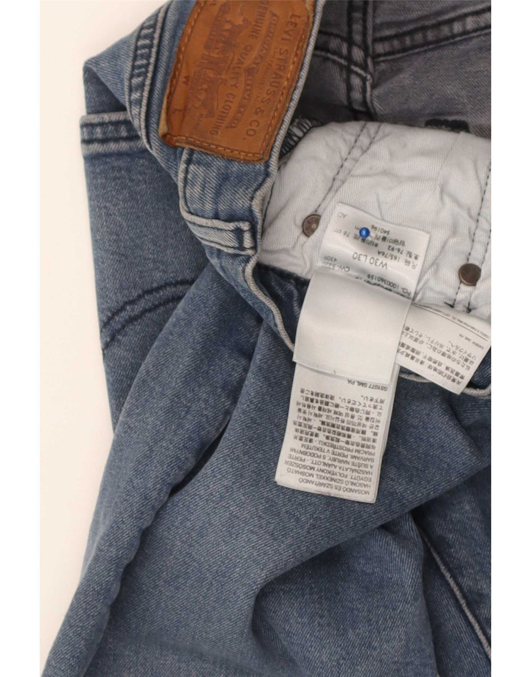 Jeans slim da uomo Levi's W30 L30 in cotone blu