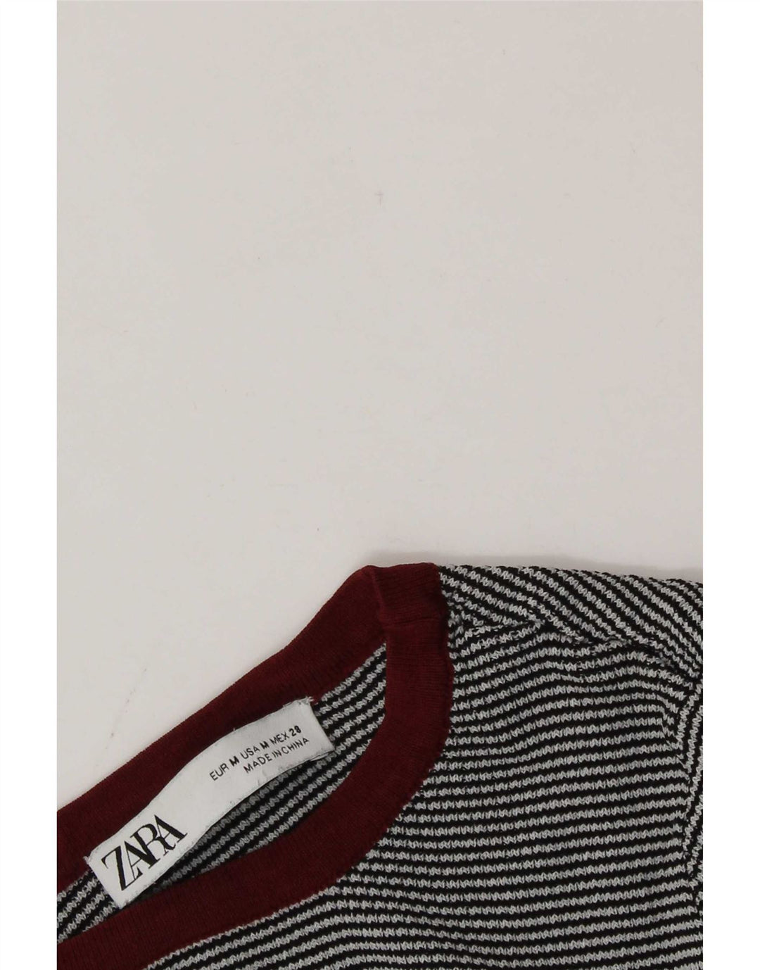 Top corto da donna Zara a maniche lunghe UK 12 grigio medio gessato