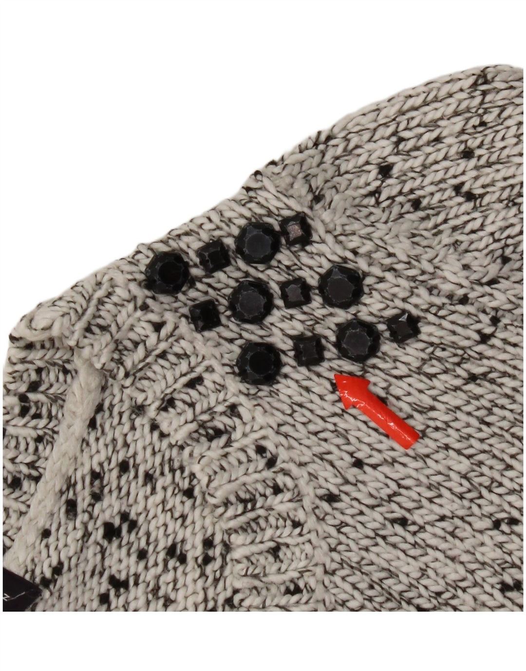 Maglione maglione con scollo a barca da donna Marks & Spencer UK 12 Grigio medio chiazzato