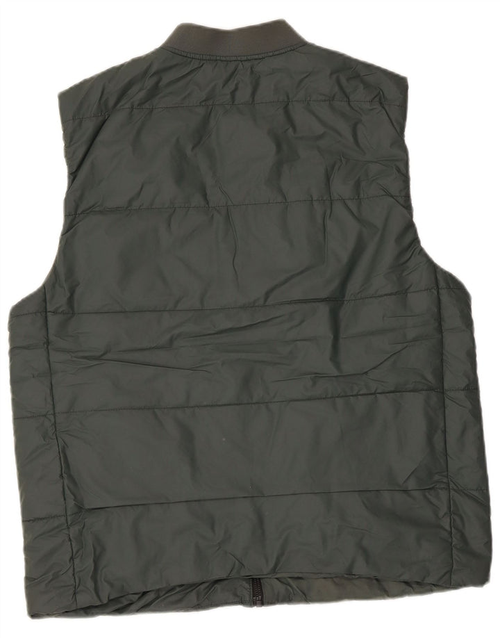 Gilet imbottito da uomo Zara UK 40 grande verde poliestere
