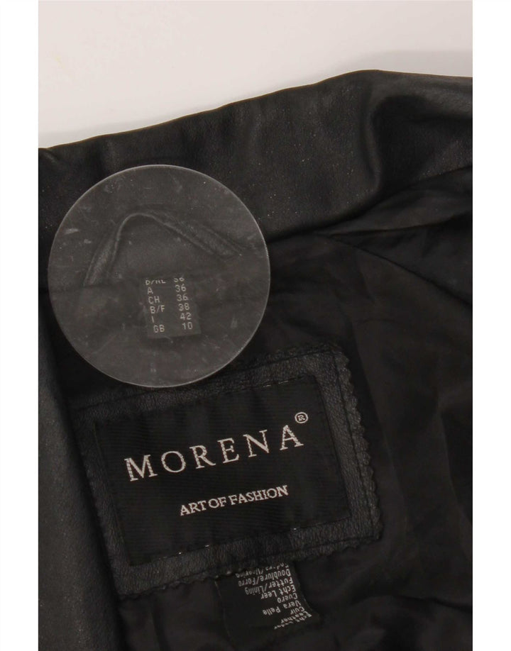 Giacca in pelle oversize da donna Morena UK 10 piccola nera