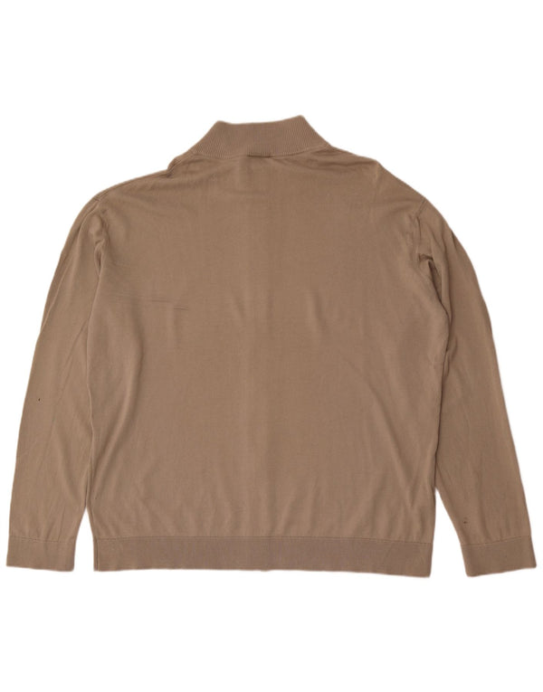 Maglione cardigan da uomo Lacoste taglia 10 5XL cotone beige