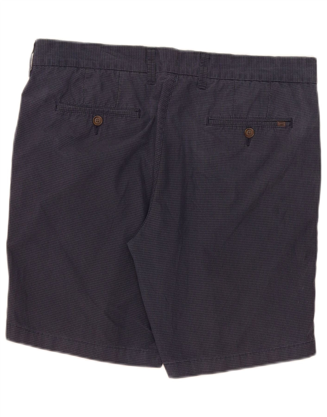 Pantaloncini chino da uomo Marks & Spencer W36 grandi in cotone a quadretti blu navy