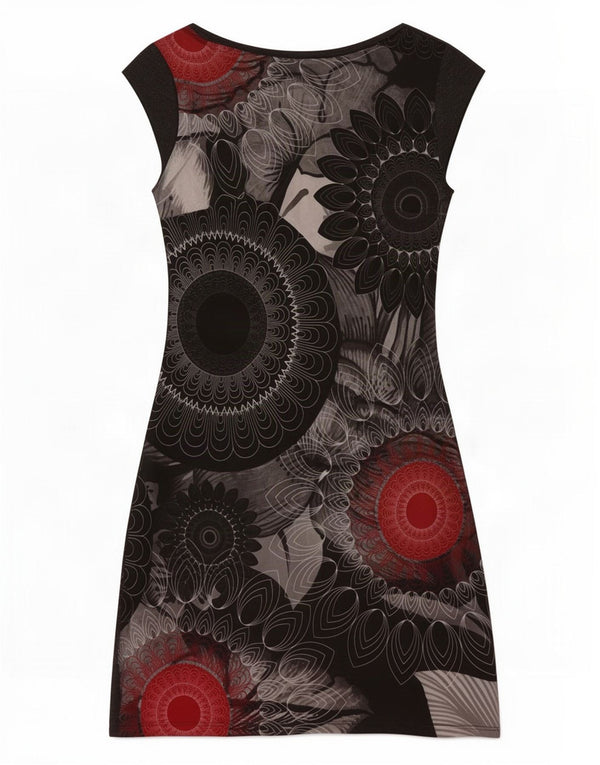 Desigual Abito tubino da donna UK 10 Piccolo poliestere floreale grigio
