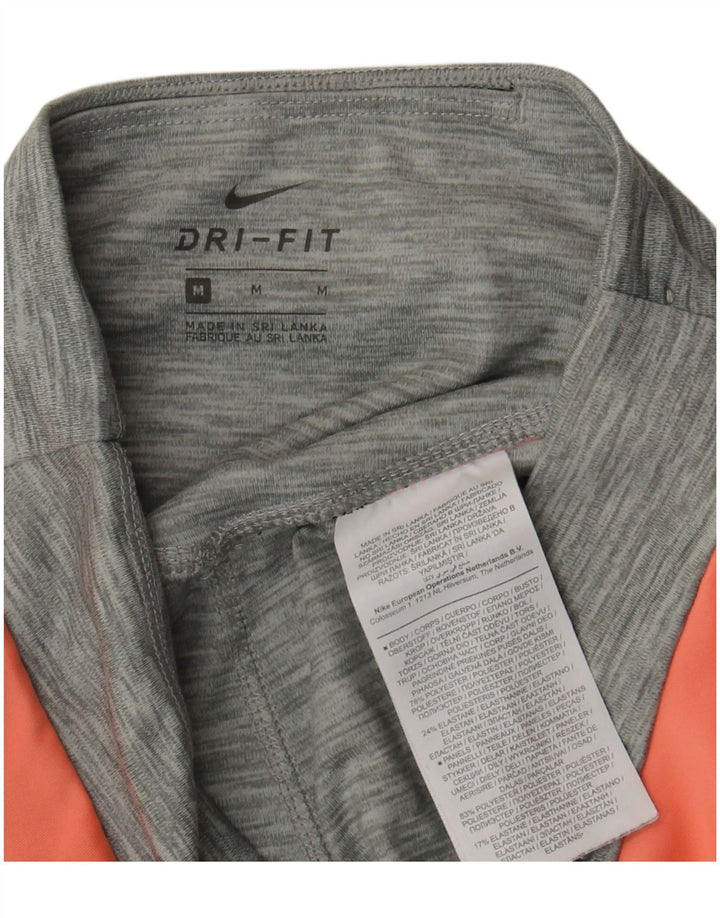 Leggings Nike Dri Fit Crop da donna UK 12 Poliestere color block grigio medio