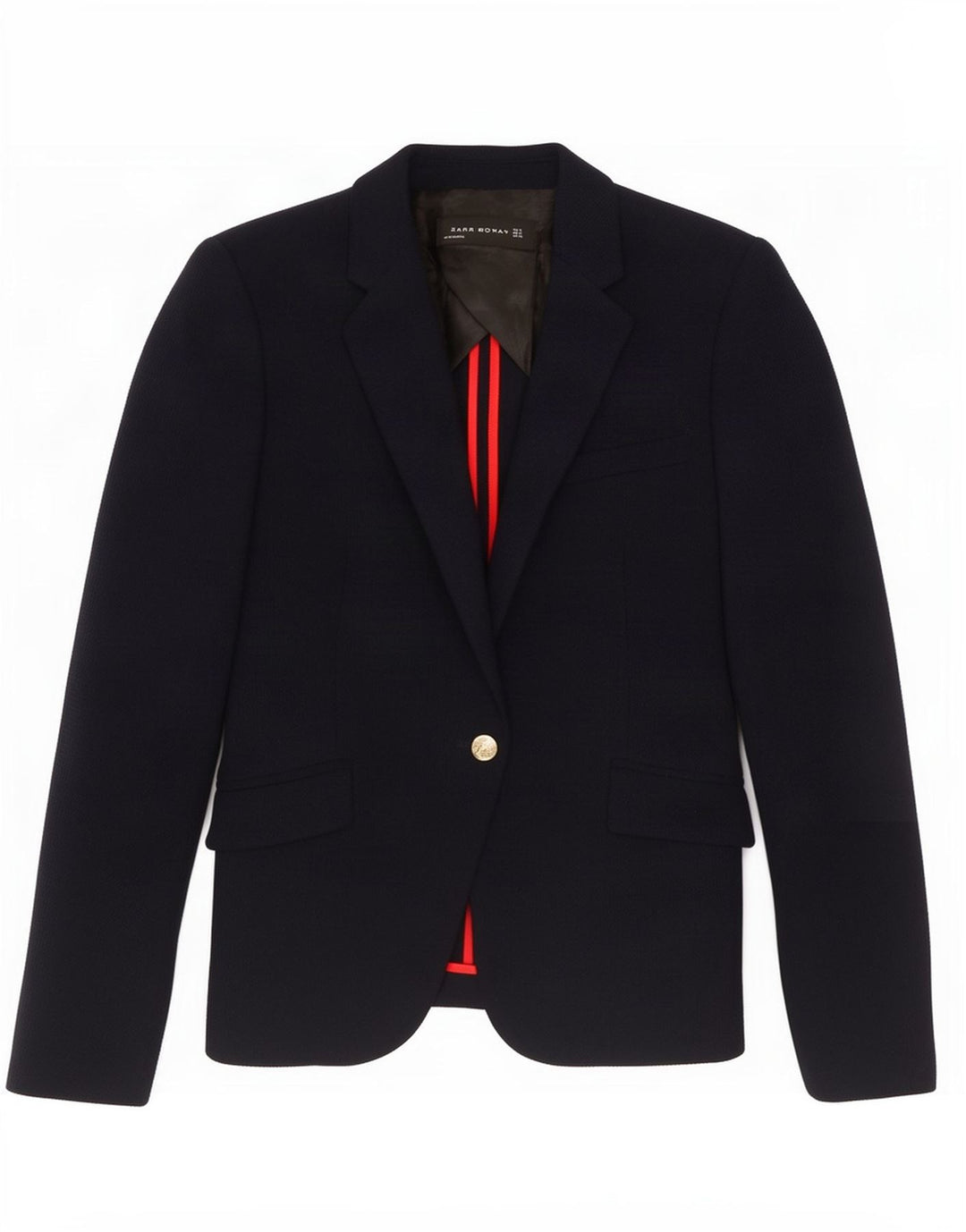 Giacca blazer da donna a 1 bottone Zara UK 10 piccola blu navy