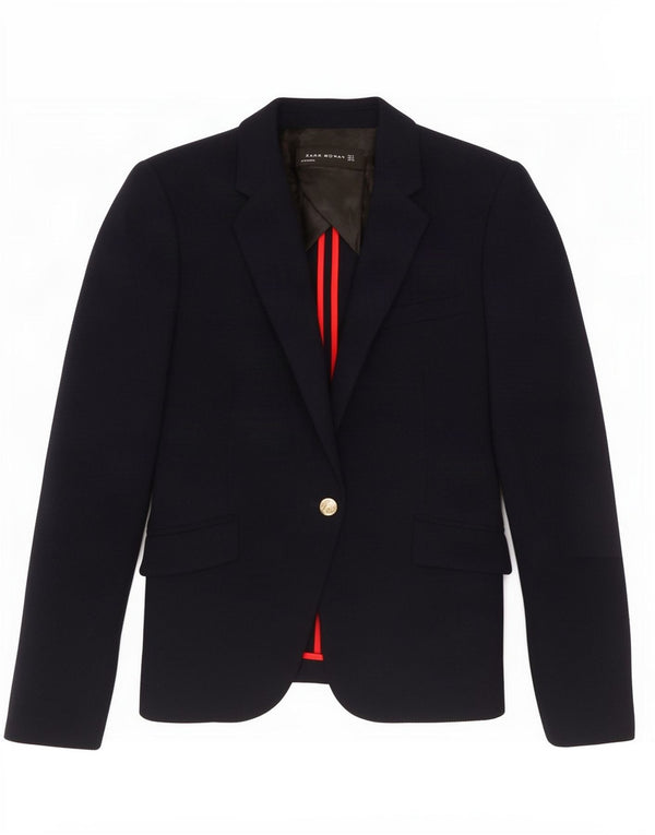 Giacca blazer da donna a 1 bottone Zara UK 10 piccola blu navy