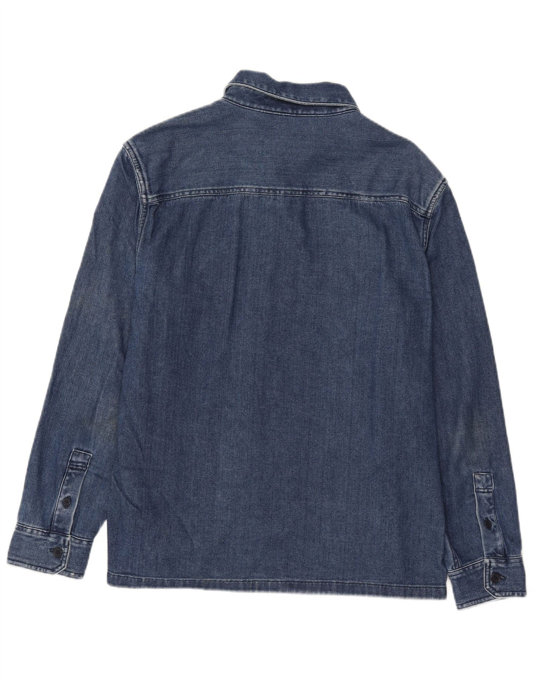 Marks & Spencer Camicia da uomo overshirt in denim grande cotone blu classico