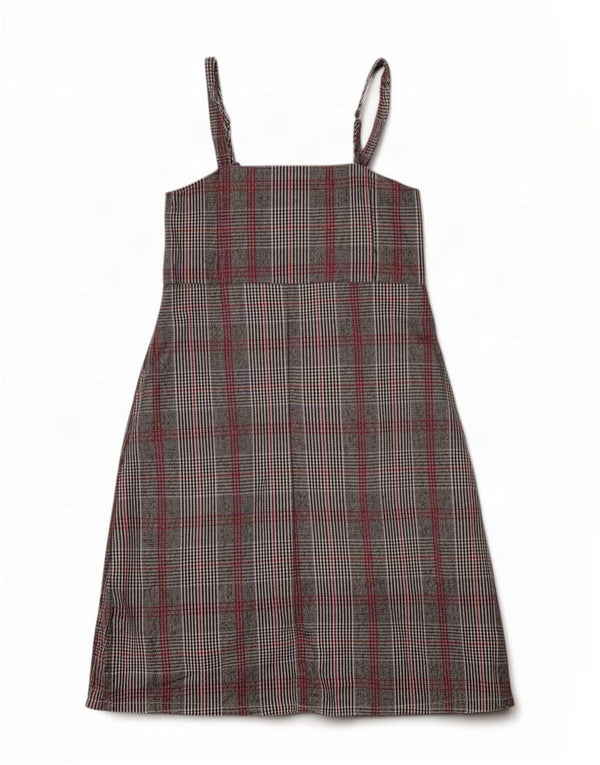 Abito sottoveste Hollister da donna UK 4 XS in cotone grigio a quadri