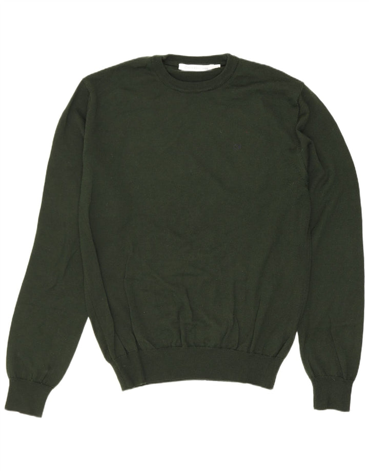 Calvin Klein Jeans da uomo maglione girocollo maglione grande lana kaki