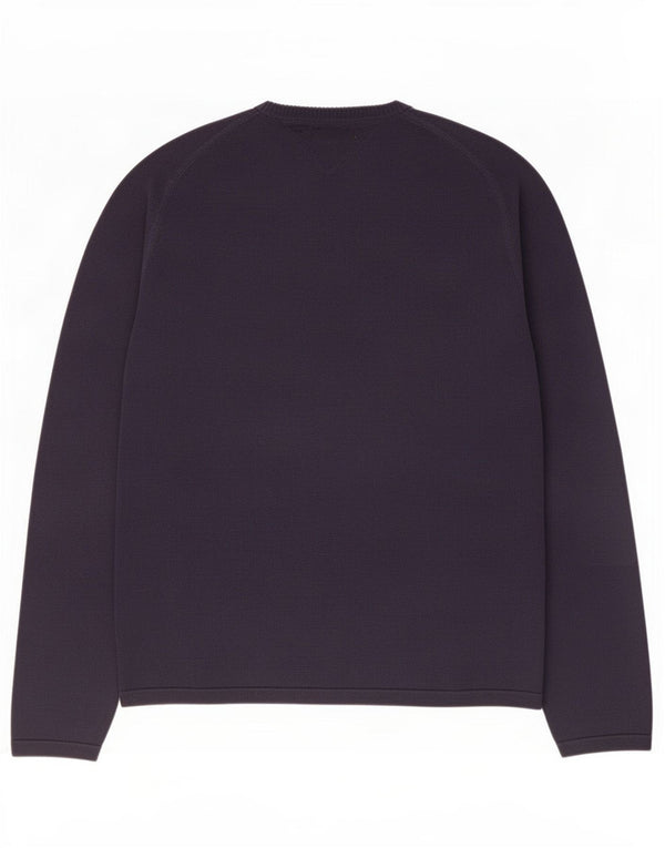 Maglione maglione girocollo grafico da uomo Tommy Hilfiger grande cotone blu navy