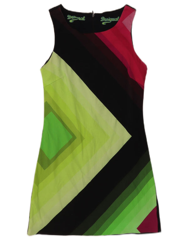 Desigual Abito tubino da donna UK 12 Medio multicolore geometrico