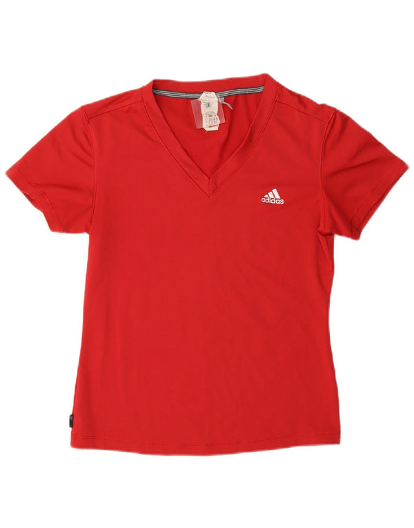 T-shirt Adidas Clima 365 da donna Top UK 14 poliestere rosso medio