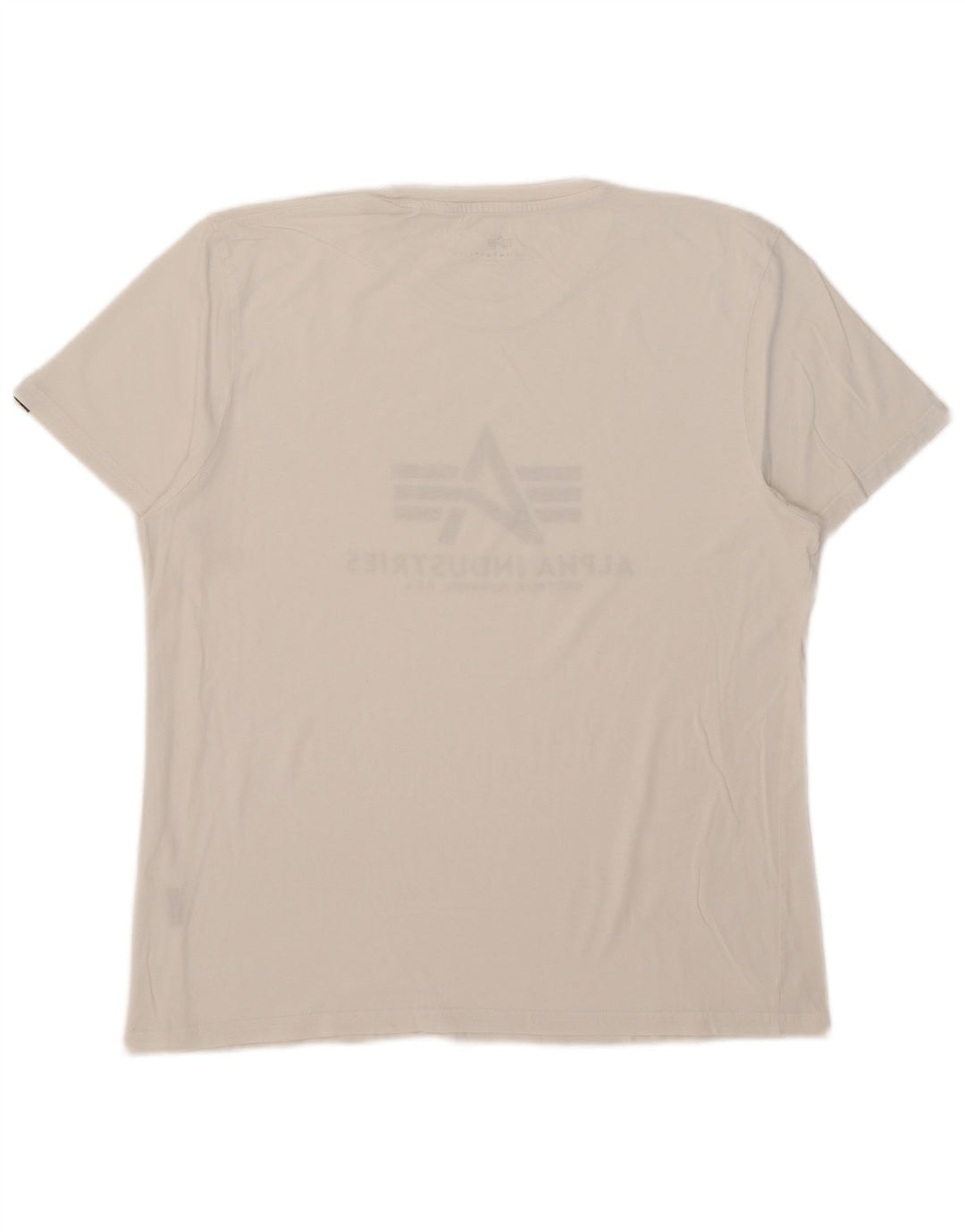T-shirt grafica da uomo Alpha Industries, taglia grande, bianca
