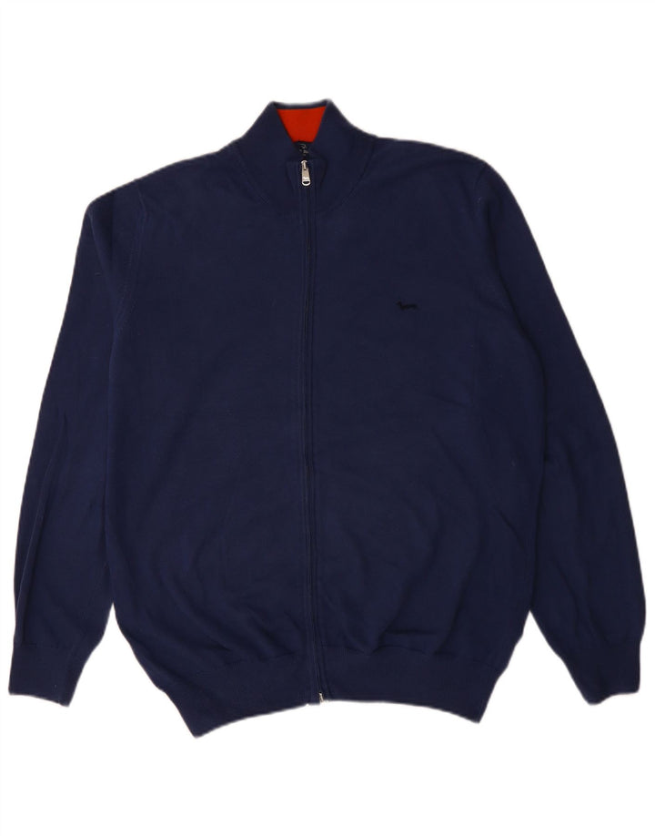 Maglione cardigan da uomo Harmont & Blaine XL in cotone blu navy