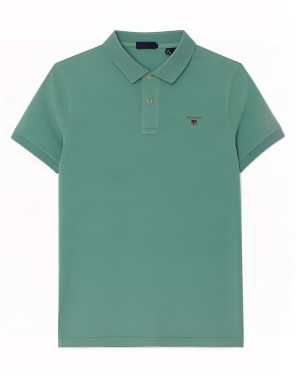 Polo Gant da uomo Regular XS in cotone verde