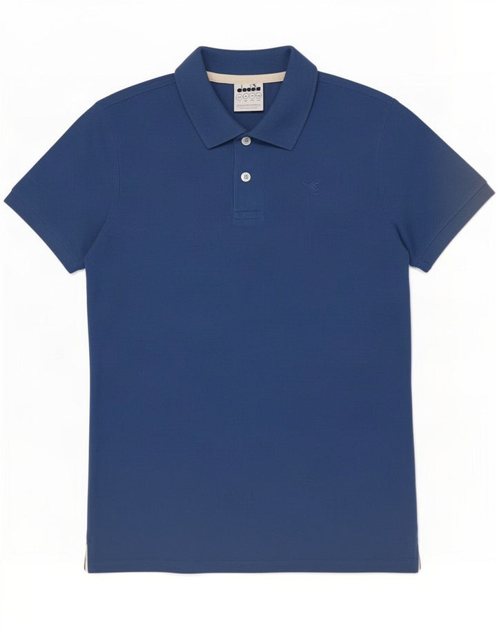 Polo Uomo Diadora Blu Medio Cotone