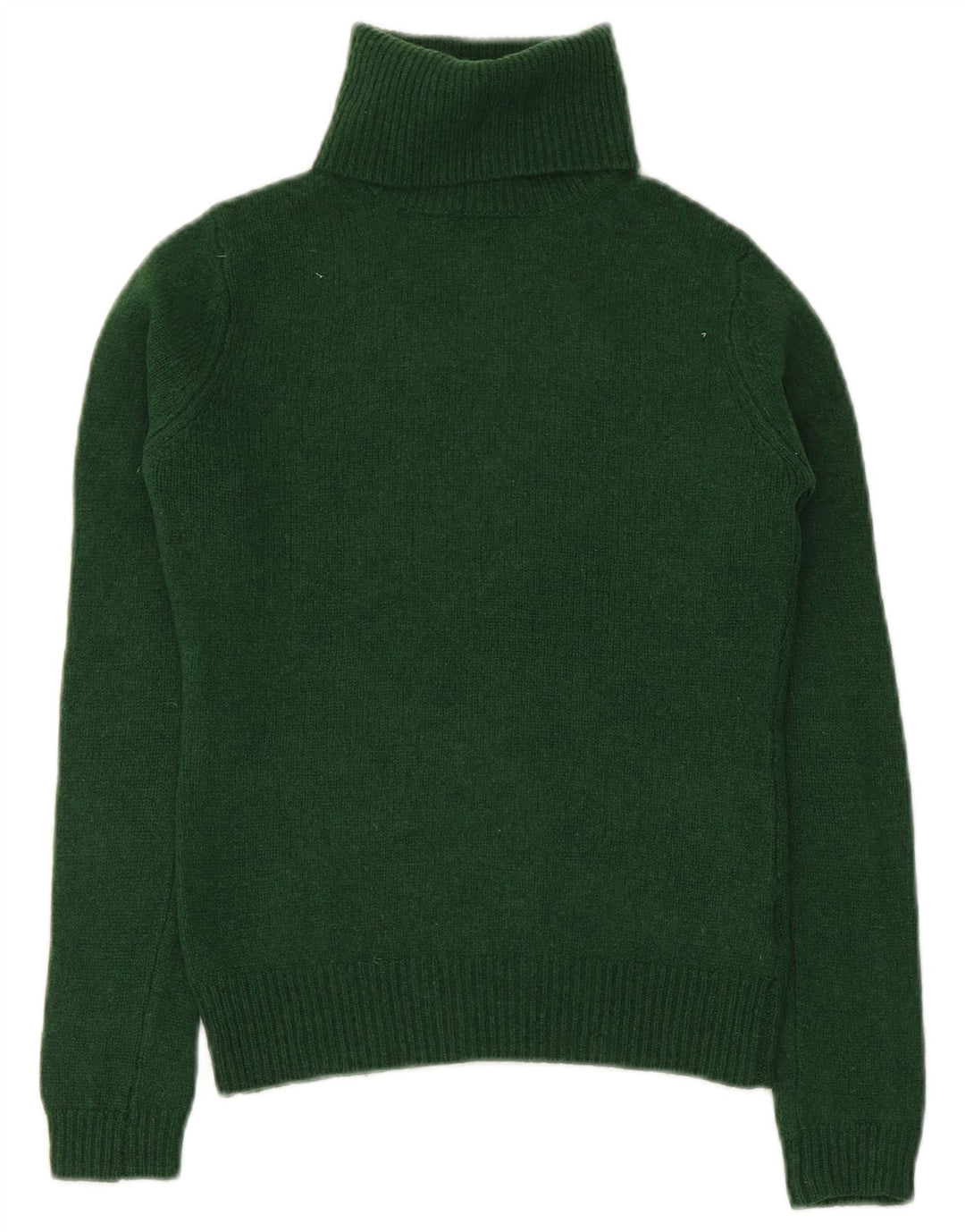 Massimo Dutti Maglione da donna con collo alto corto UK 12 Lana verde medio