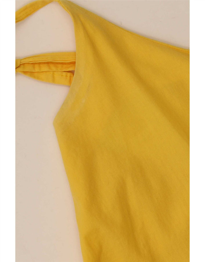 Prendisole vintage da donna UK 12 giallo medio