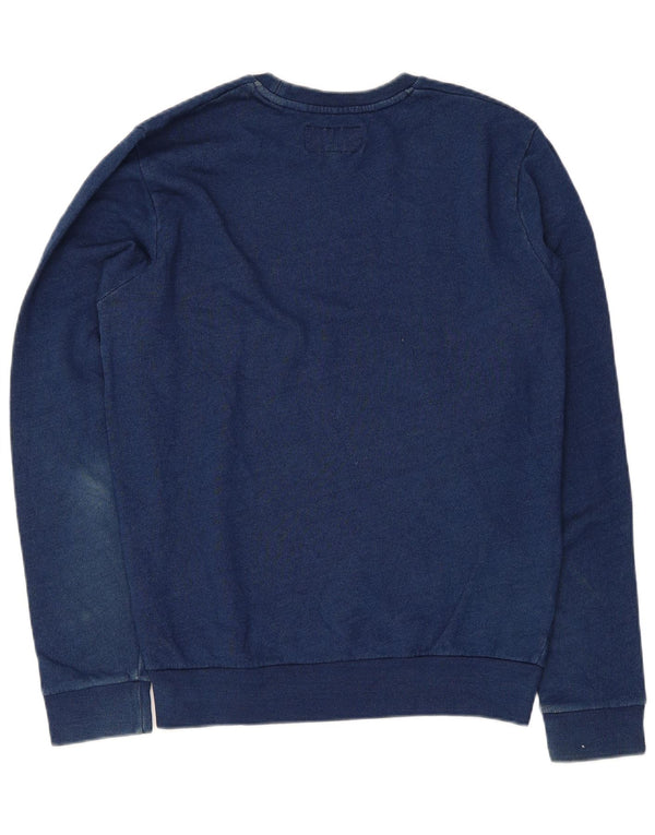 JACK WILLS Felpa da uomo Maglione piccolo cotone blu