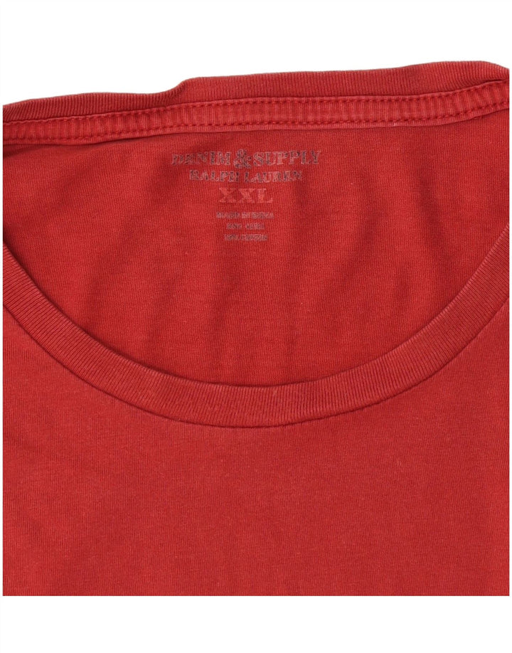 T-shirt grafica da uomo Ralph Lauren Top 2XL Rossa