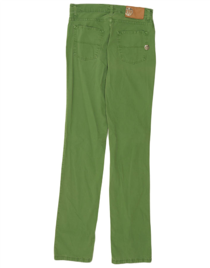 Jeans Dritti Donna Trussardi W27 L32 Cotone Verde