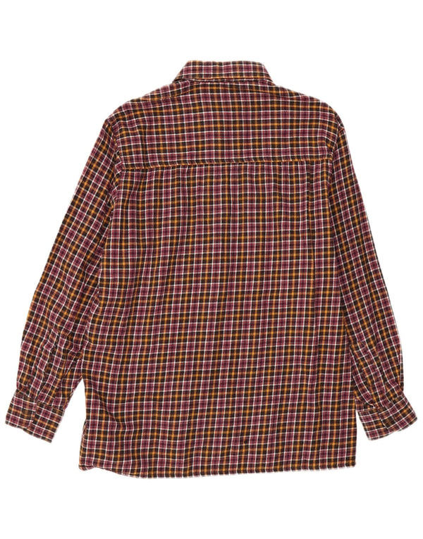 Camicia in flanella da uomo VINTAGE taglia 41/42 in cotone a quadri multicolore grande