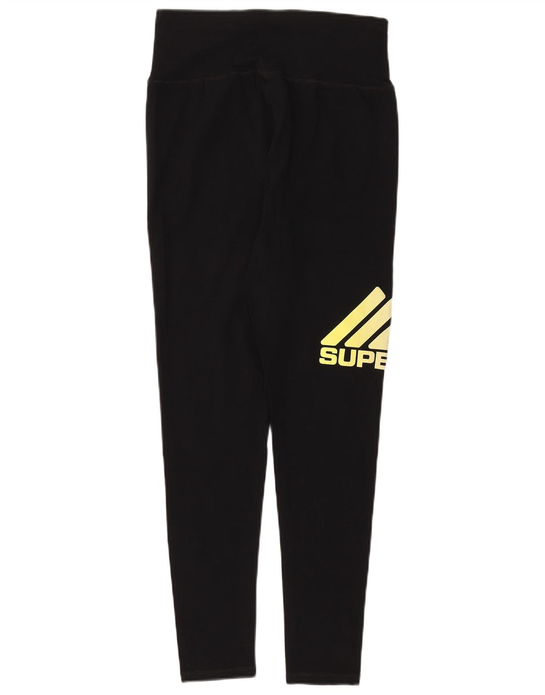 SUPERDRY Womens Graphic Leggings UK 10 Small Black Cotton