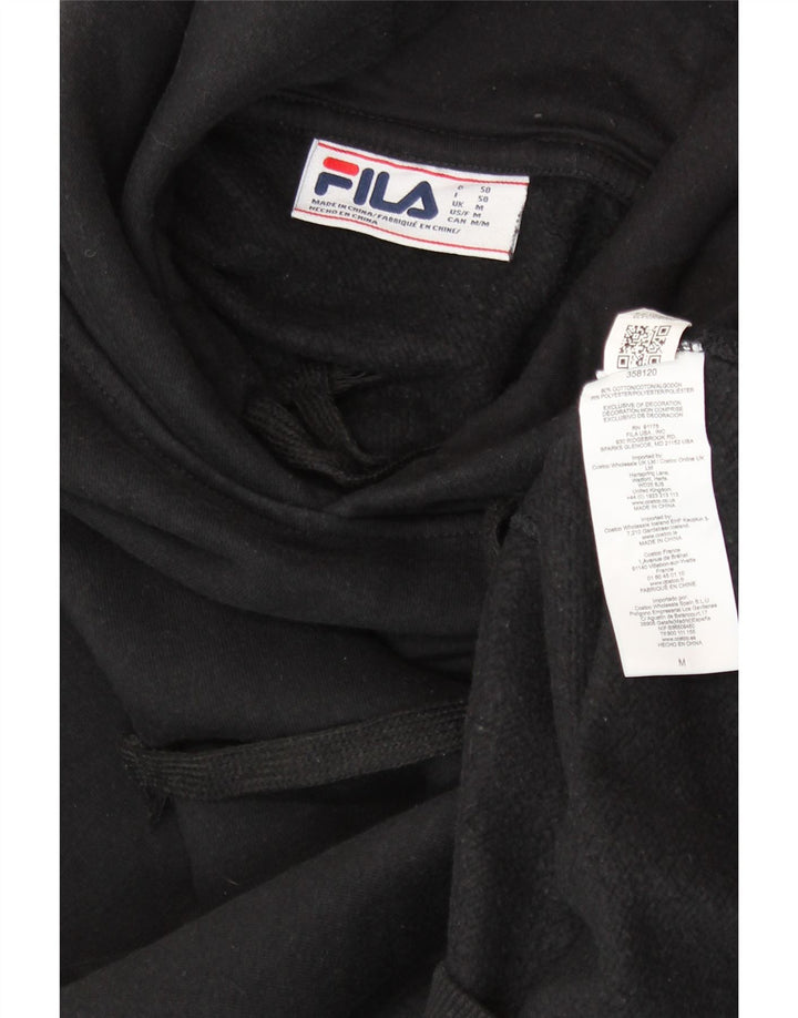 Maglione con cappuccio da uomo FILA in cotone nero medio