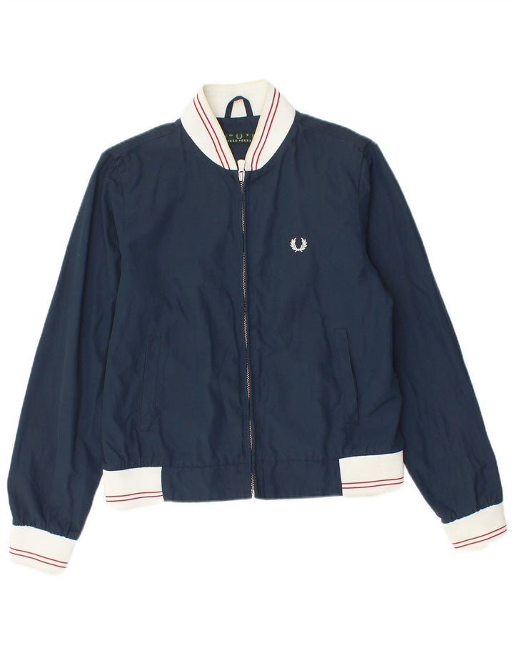 Giacca bomber da donna Fred Perry UK 10 Small Nylon color block blu navy