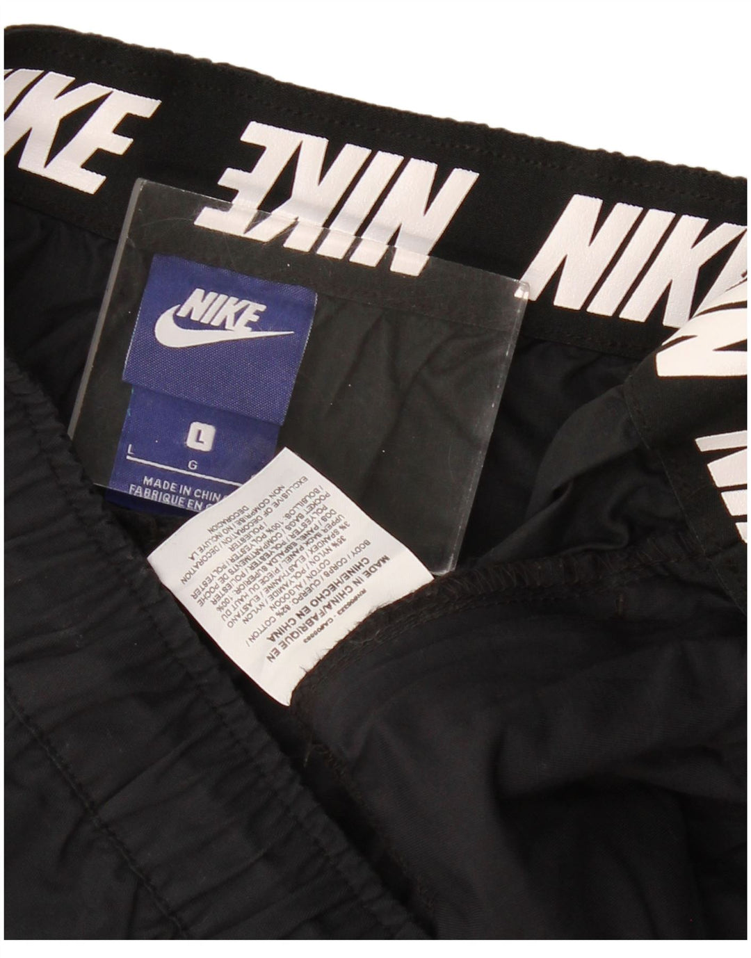Pantaloni della tuta da donna Nike UK 14 grandi in cotone nero