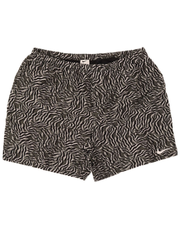 Pantaloncini da bagno da uomo Nike 2XL Grigio con stampa animalier in poliestere