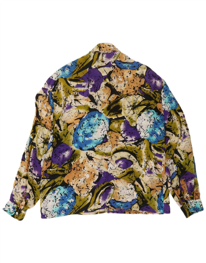 Camicia vintage da uomo con motivo astratto, media, multicolore