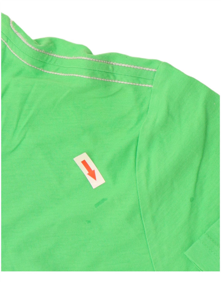 T-shirt grafica da uomo Puma Top grande in cotone verde