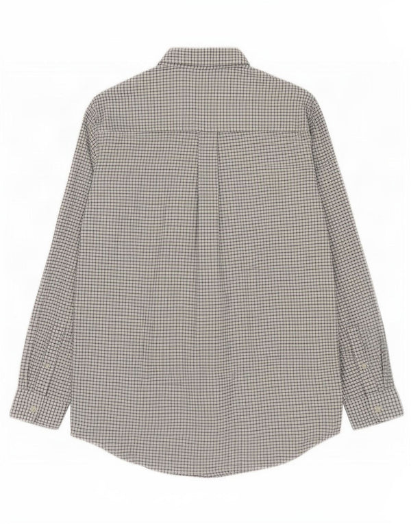 Camicia da uomo Chaps a quadri bianchi medi