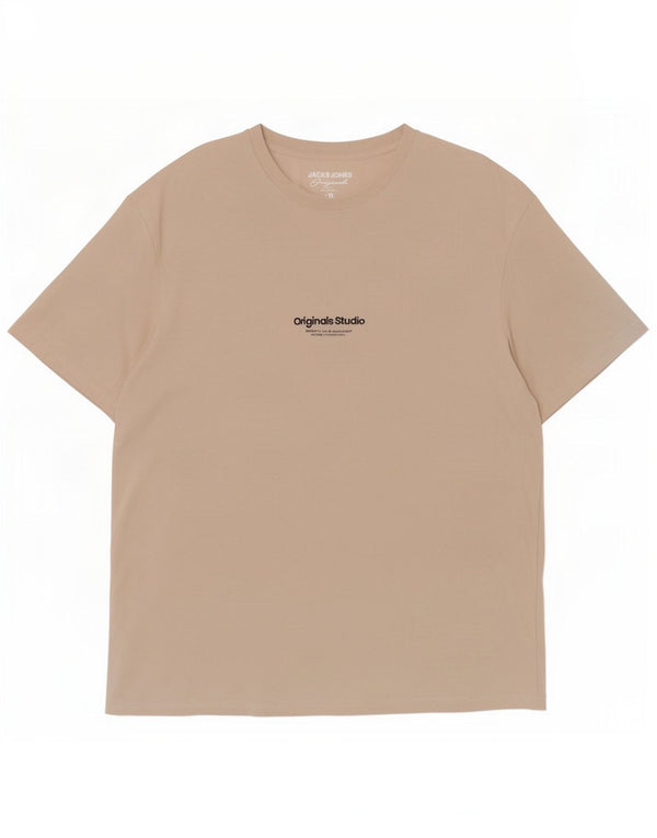 T-shirt da uomo Jack & Jones Top XL in cotone beige