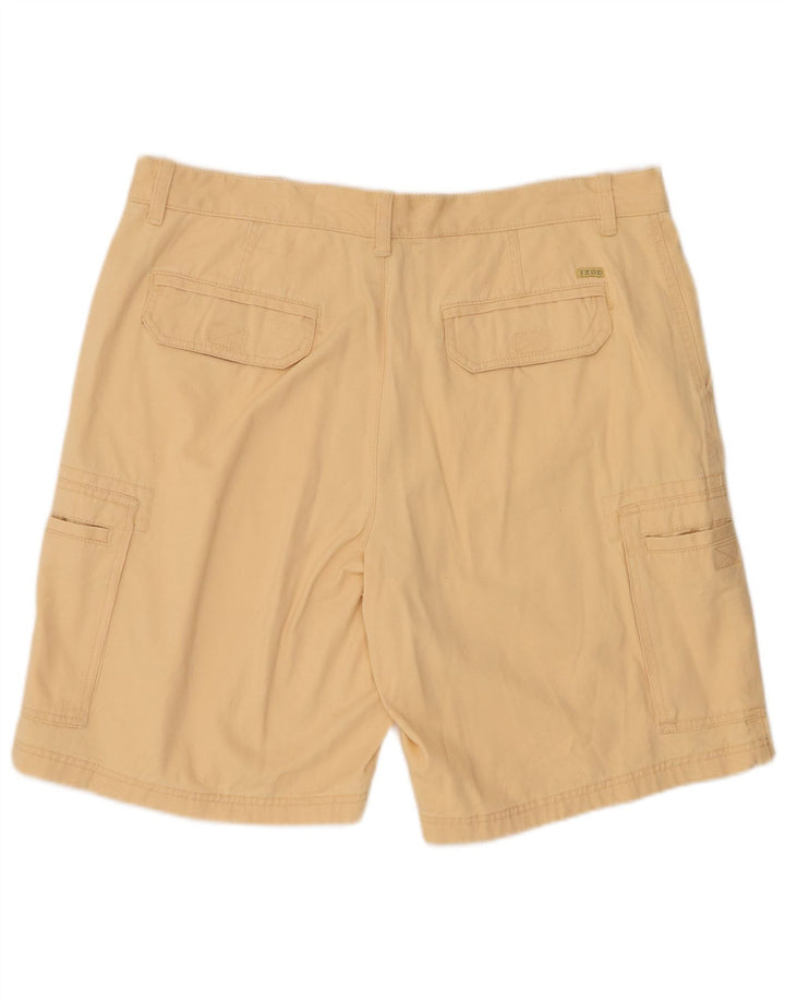 Pantaloncini cargo da uomo IZOD W38 XL in cotone beige