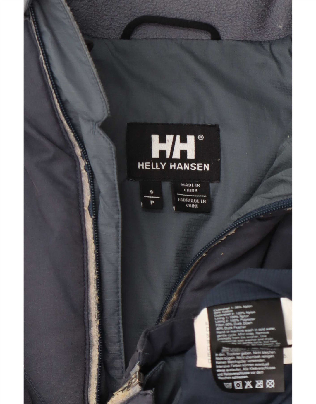 Giacca imbottita da uomo Helly Hansen UK 36 Small Nylon color block blu navy
