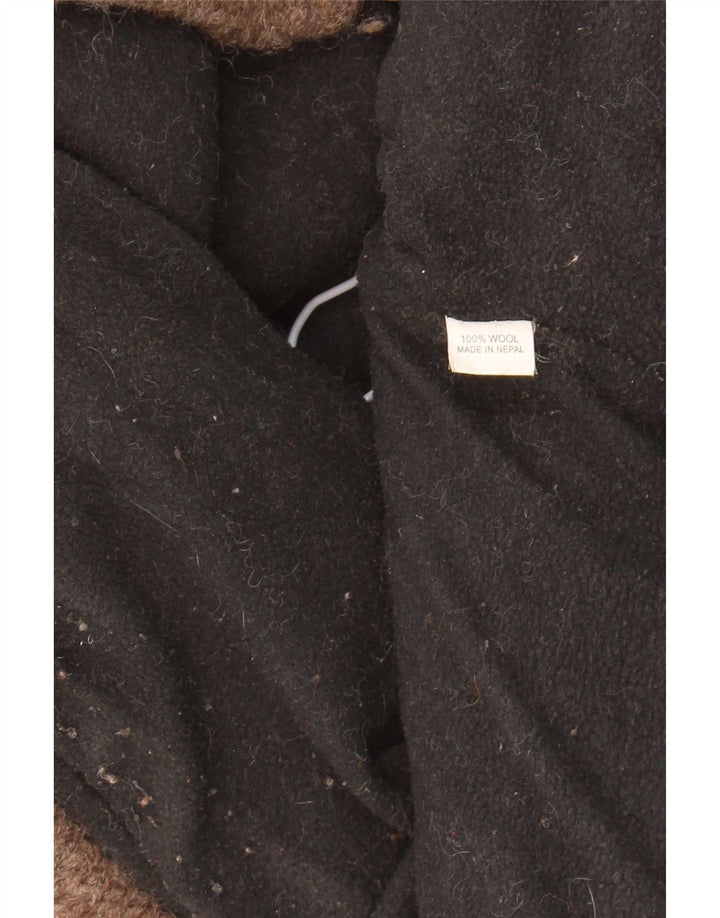 Giacca a vento in maglia da donna Sternstunde UK 14 Marrone medio geometrico