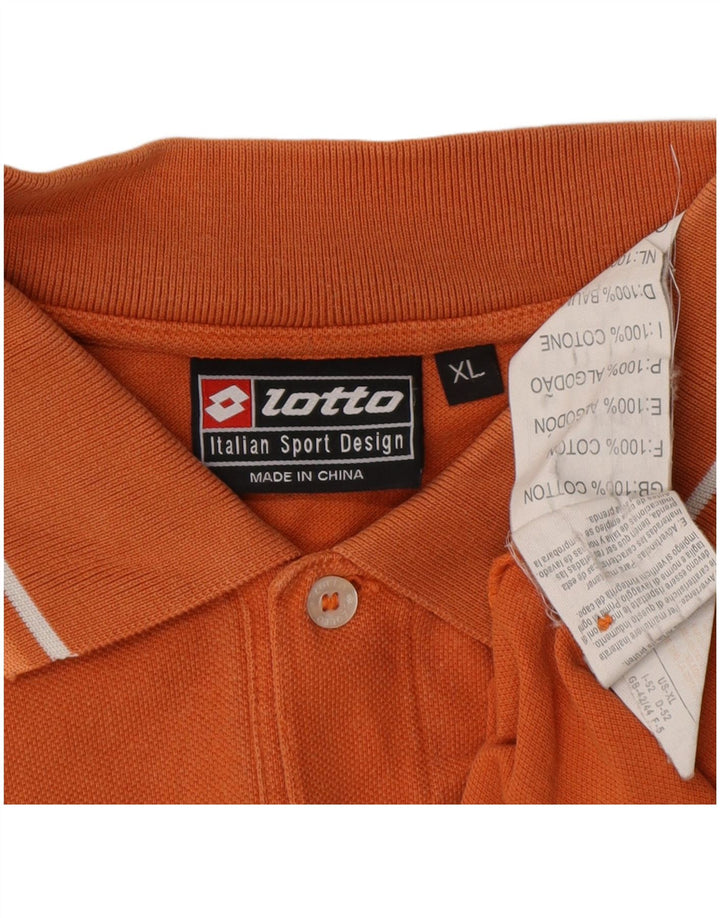 Polo da uomo Lotto XL in cotone arancione